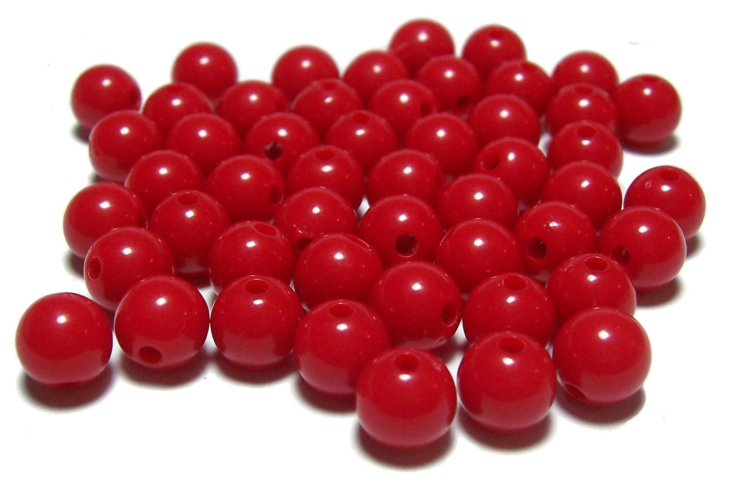 8MM VALENTINES RED BEADS PACK OF 50 ACRYLIC ROUND RED BEADS 8MM VALENTINES RED BEADS PACK OF 50 ACRYLIC ROUND RED BEADS