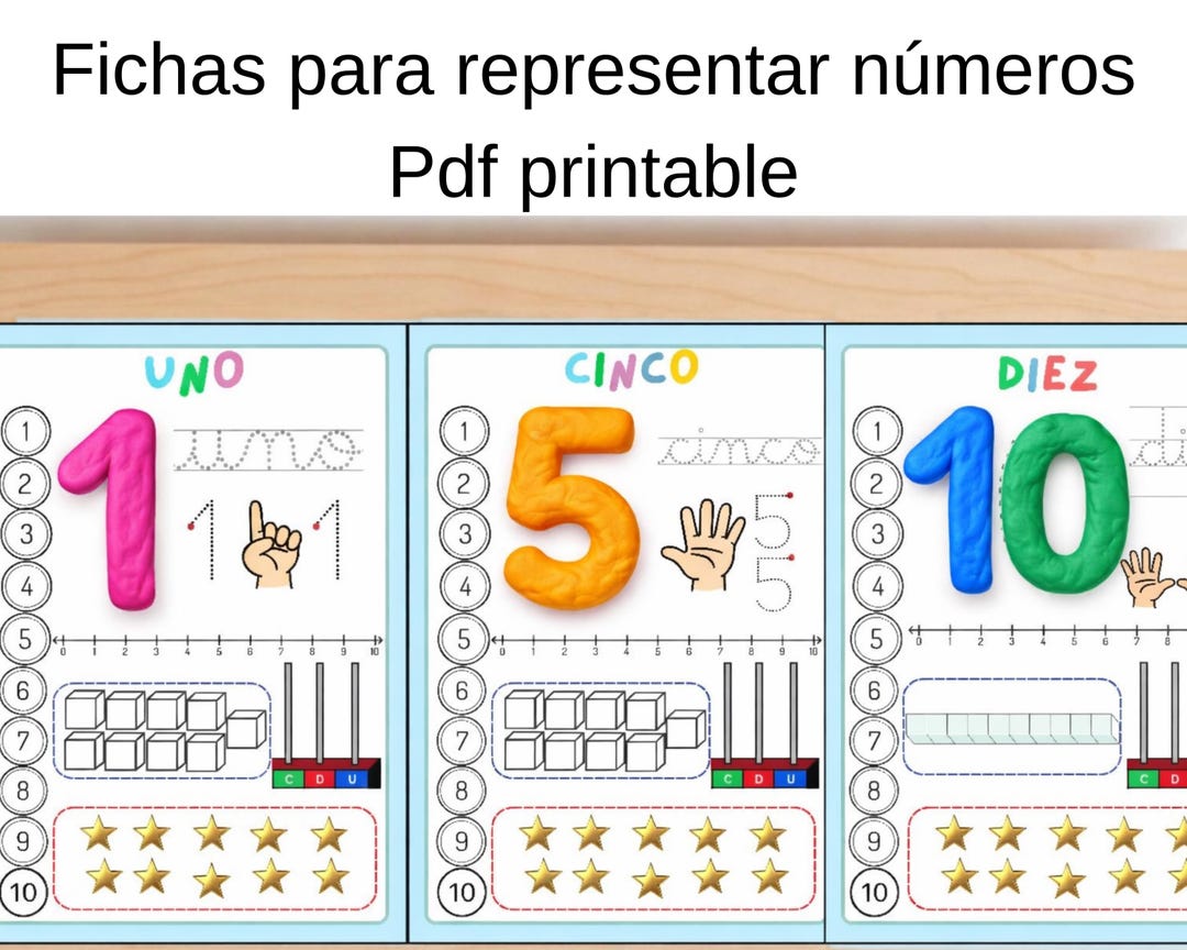 Activity to Represent Numbers From 1 to 10 for Preschool and Primary ...