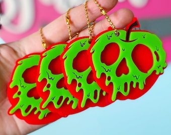 DIGITAL FILE Keychain/Bag Charm Poison Apple Halloween Laser File, SVG Laser File //// Digital File Only