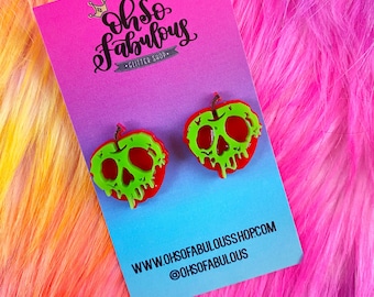 Poison Apple Earrings Laser File, SVG,  Glowforge File //// Digital File Only