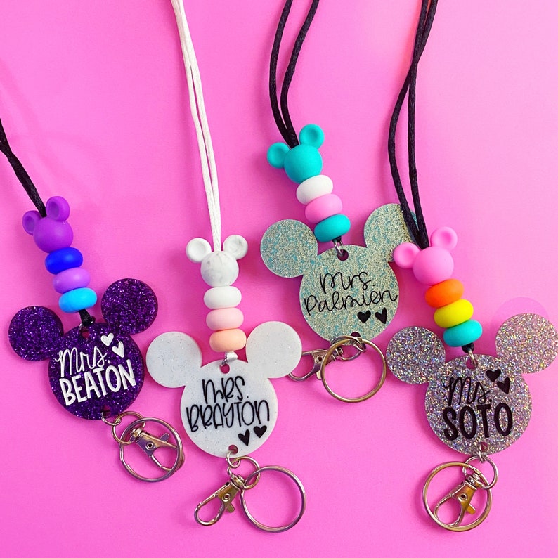 Personalized Mouse Lanyard /// Teacher Gift image 3