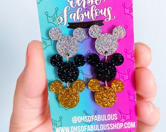 Mouse Stacker Earrings Laser File, SVG,  Glowforge File //// Digital File Only