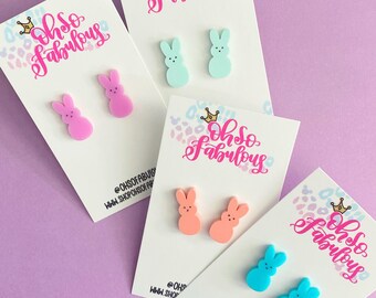 Marshmallow Bunny Earrings Laser File, SVG DXF (Digital File)