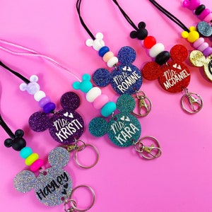 Personalized Mouse Lanyard /// Teacher Gift image 2