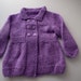 Handknitted Cardigan in Purple to fit 12 month old child