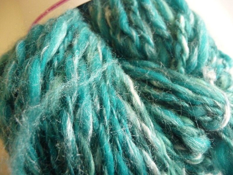 Turquoise MerinoSilk Handspun Yarn 95g150yds