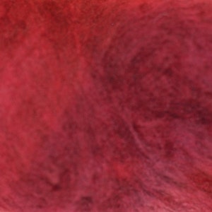 Hand-dyed Falkland Fibre Batts in Shades of Burgundy and Red image 1