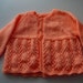 Handknitted Sparkly Peach Girls Cardigan for 1 Year Old