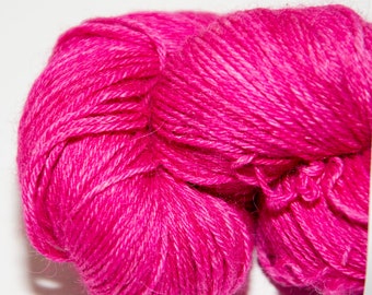 Hand-Dyed Pretty in Pink Colourway 4ply Yarn Baby Alpaca Squidgy Base