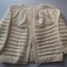 Handknitted White Cardigan with Leaf Design to fit 2 Year Old.