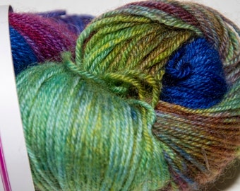 Hand-Dyed Spring Meadow Colourway 4ply Yarn Superwash BFL Sturdy Base