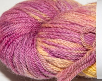 Hand-Dyed Mardi Gras Colourway DK Yarn Baby Alpaca Cozy Base