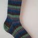 Handknitted Unisex Socks in Green, Blue and Brown