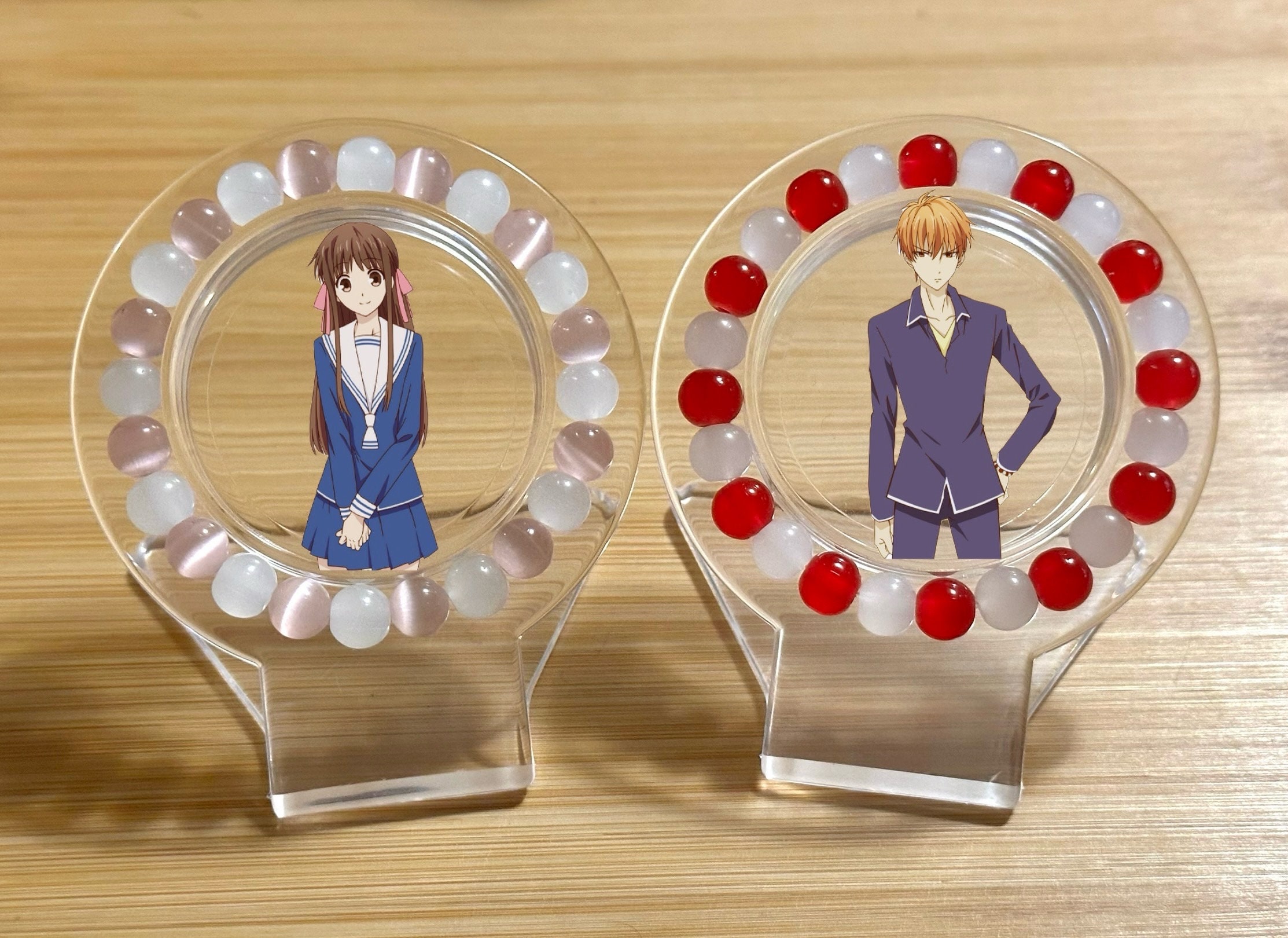 Matching Kyo and Tohru Bracelets, Fruits Basket Bracelets, Matching Bracelets, Couples Bracelets, Friendship Bracelets