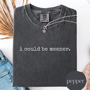 I Could Be Meaner Shirt, Comfort Colors®, Sarcastic Shirt, Funny Meme Shirt, Gag Gift, Mental Health Shirt, Funny Quote Shirt, Sarcasm Shirt