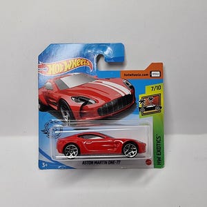 Hot Wheels Aston Martin One-77 Vermelho Cartão Curto