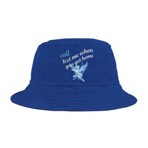 Kapelusz typu bucket hat "Call Me When You Get Home" dla chłopaka, romantyczny prezent dla dziewczyny, kapelusz dla partnera/kochanki, prezent na walentynki