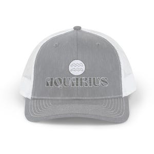 Aquarius Zodiac, Snapback Trucker Cap, Birthday Gift Hat, Air Sign Hat, Horoscope Inspired Hat, Zodiac Sign Hat, January February bday gift