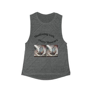 Manifesting Muscle Tank Top, Motivational Workout Tee, Sustainable Activewear, Fitness Gift, Women&#39;s Gym Apparel