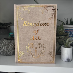 Kingdom of Ash Bookbinding Cover Design PNG Digital File, Throne of Glass Book 8, Vinyl Book Cover Design, Cover Art, Cricut