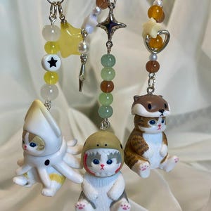 Mofusand Cat Keychains! Cat Charm, Cat Keychain, Bag Charms, Car Charms Cat, Phone Charm, Cat Lover Gift, Birthday Gift, Mother Gift