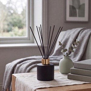 Reed Diffuser Pfirsich | Raumduft mit Stäbchen | Handgemacht | 100ml Duft Diffuser | Geschenkidee | Home Fragrance