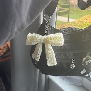 crochet bow keychain