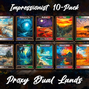 Terre doppie impressioniste - 10 pacchetti di carte personalizzate proxy MTG per Commander