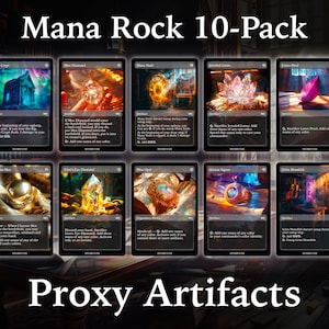Proxy Mana Rocks - Pacote com 10 cartas de artefato personalizadas MTG para comandante