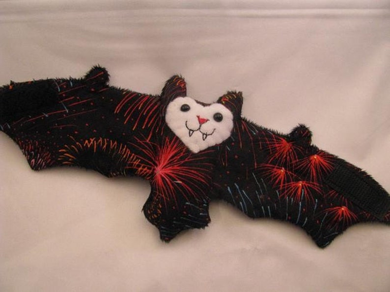 Fireworks Bat Cup Sleeve, Stuffed Animal, Coffee Cozie image 1