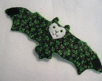 St Patrick's Day Bat Coffee Cup Sleeve\/Cozie\/Stuffed Animal