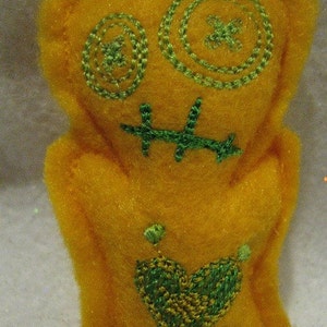 Voodoo Doll Pin Cushion or Pocket Pal Lemon Lime image 4