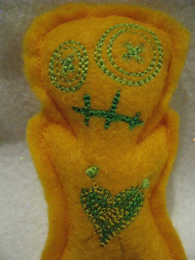 Voodoo Doll Pin Cushion or Pocket Pal Lemon Lime image 4