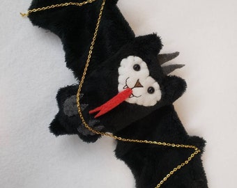 Krampus Bat Coffee Cozy, Stuffed Animal, Cup Sleeve