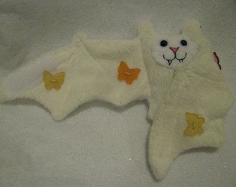 Spring Butterfly button Bat Stuffed Animal, Coffee Cozy, Cup Sleeve