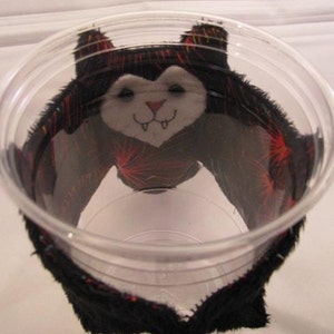 Fireworks Bat Cup Sleeve, Stuffed Animal, Coffee Cozie image 3