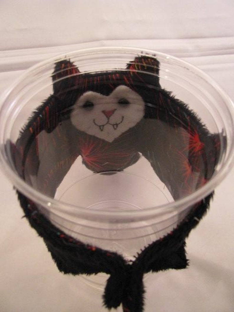 Fireworks Bat Cup Sleeve, Stuffed Animal, Coffee Cozie image 3