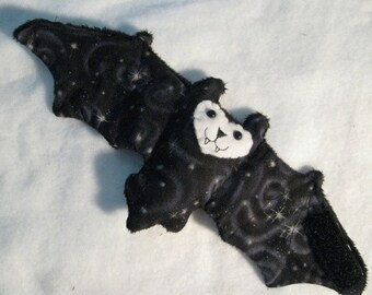 Black Snow Swirl Bat Cup Sleeve, Coffee Cozy, Stuffed Animal
