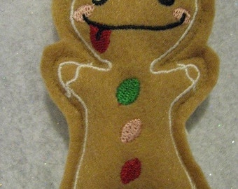 Gingerbread Man Cookie Ornament and Pin Cushion