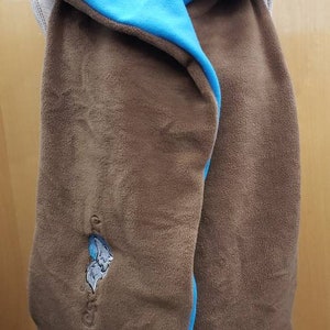Wolf Howling at the Moon Hooded Scarf with Pockets