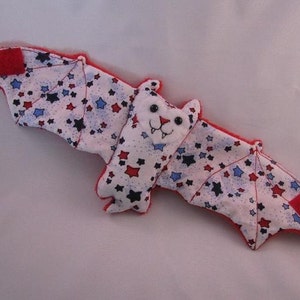 4th of July Bat Stuffed Animal/Coffee Cozie/Cup Sleeve image 4