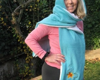 Koi and Lily Hooded Scarf