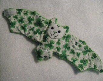 St. Patricks Day Bat Cup Sleeve/Cozie/Stuffed Animal