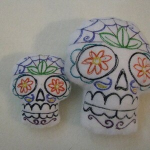 Small Sugar Skull Pincushion or stuffed animal image 4