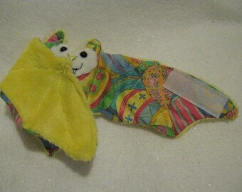 Yellow Turkish Easter Egg Bat - Stuffed Animal, Coffee Cozy, Cup Sleeve