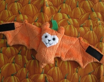 Pumpkin Bat Coffee Cozy, Stuffed Animal, Cup Sleeve