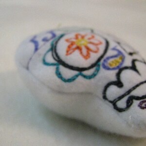 Small Sugar Skull Pincushion or stuffed animal image 2