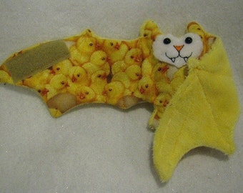 Chicks and Eggs - Easter Bat Stuffed Animal, Decoration, Coffee Cozy, Cup Sleeve