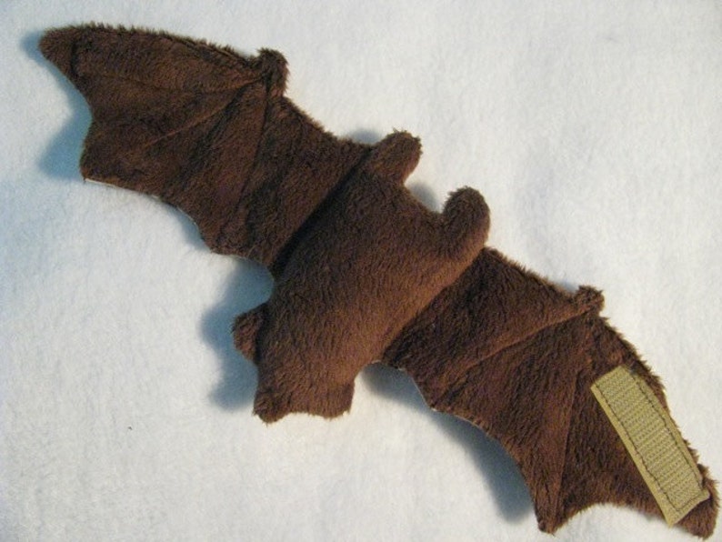 NEW tan coffee bean fabric bat Stuffed Animal, Coffee Cozy, Cup Sleeve image 3