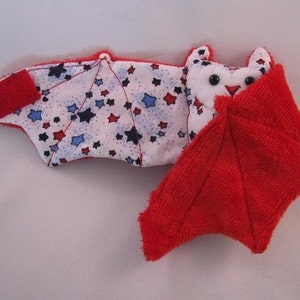 4th of July Bat Stuffed Animal/Coffee Cozie/Cup Sleeve image 1